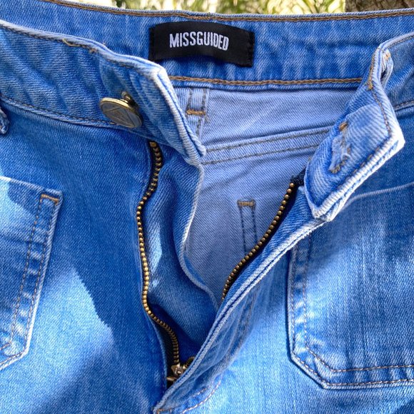 Missguided flared blue denim jeans - Picture 6 of 8